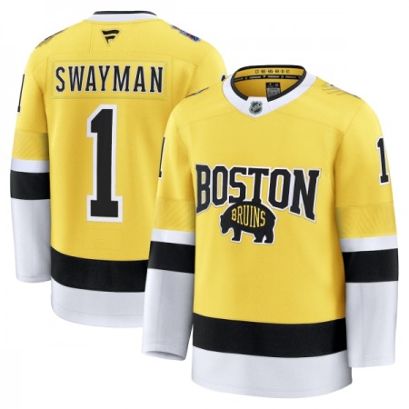 Maillot de Hockey Boston Bruins Fanatics NHL Stadium Series Premium Jeremy Swayman 2025-26 Gold - Homme