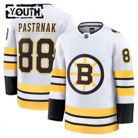 Maillot de Hockey Boston Bruins Fanatics Premium David Pastrnak 2025-26 Blanc Extérieur - Enfant