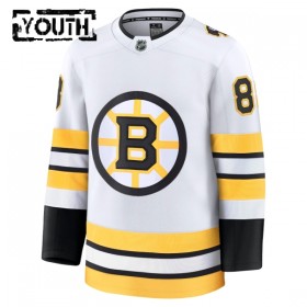 Maillot de Hockey Boston Bruins Fanatics Premium David Pastrnak 2025-26 Blanc Extérieur - Enfant