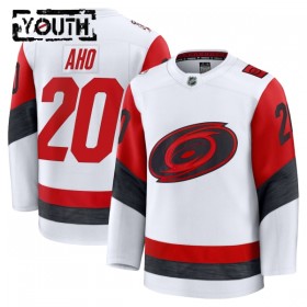 Maillot de Hockey Carolina Hurricanes Fanatics Premium Sebastian Aho 2025-26 Blanc Extérieur - Enfant