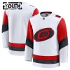 Maillot de Hockey Carolina Hurricanes Personnaliser Fanatics Premium 2025-26 Blanc Extérieur - Enfant