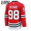 Maillot de Hockey Chicago Blackhawks Fanatics Centennial Premium Connor Bedard 2025-26 Rouge - Enfant