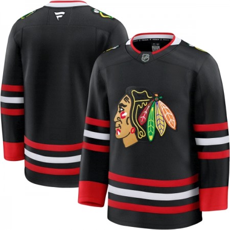 Maillot de Hockey Chicago Blackhawks Personnaliser Fanatics Premium 2025-26 Noir Troisième - Homme