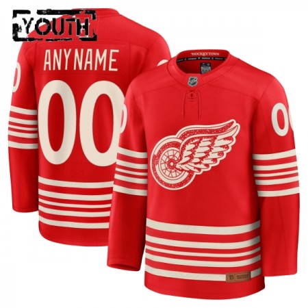 Maillot de Hockey Detroit Red Wings Personnaliser Fanatics Centennial Premium 2025-26 Rouge - Enfant