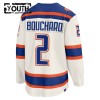 Maillot de Hockey Edmonton Oilers Fanatics Premium Evan Bouchard 2025-26 Blanc Troisième - Enfant