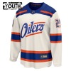 Maillot de Hockey Edmonton Oilers Fanatics Premium Leon Draisaitl 2025-26 Blanc Troisième - Enfant