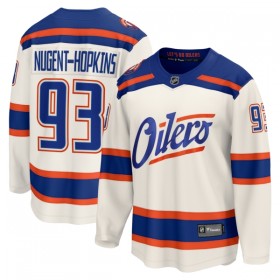 Maillot de Hockey Edmonton Oilers Fanatics Premium Ryan Nugent-Hopkins 2025-26 Blanc Troisième - Homme