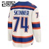 Maillot de Hockey Edmonton Oilers Fanatics Premium Stuart Skinner 2025-26 Blanc Troisième - Enfant