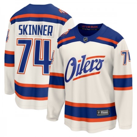 Maillot de Hockey Edmonton Oilers Fanatics Premium Stuart Skinner 2025-26 Blanc Troisième - Homme Maillot de Hockey Edmonton Oilers Fanatics Premium Stuart Skinner 2025-26 Blanc Troisième - Homme