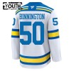 Jordan Maillot de Hockey St. Louis Blues Fanatics Premium Binnington 2025-26 Blanc Extérieur - Enfant