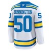 Jordan Maillot de Hockey St. Louis Blues Fanatics Premium Binnington 2025-26 Blanc Extérieur - Homme