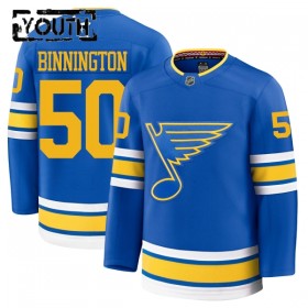 Jordan Maillot de Hockey St. Louis Blues Fanatics Premium Binnington 2025-26 Bleu Domicile - Enfant