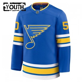 Jordan Maillot de Hockey St. Louis Blues Fanatics Premium Binnington 2025-26 Bleu Domicile - Enfant