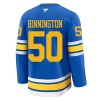 Jordan Maillot de Hockey St. Louis Blues Fanatics Premium Binnington 2025-26 Bleu Domicile - Homme