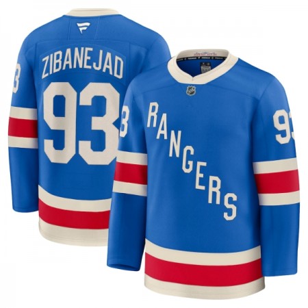 Maillot de Hockey New York Rangers Fanatics Centennial Premium Mika Zibanejad 2025-26 Bleu - Homme