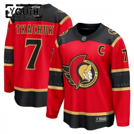 Maillot de Hockey Ottawa Senators Fanatics Premium Brady Tkachuk 2025-26 Rouge Troisième - Enfant
