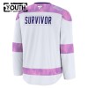 Maillot de Hockey Personnaliser Utah Hockey Club Fanatics Hockey Fights Cancer Practice Blanc - Enfant