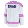 Maillot de Hockey Personnaliser Utah Hockey Club Fanatics Hockey Fights Cancer Practice Blanc - Homme