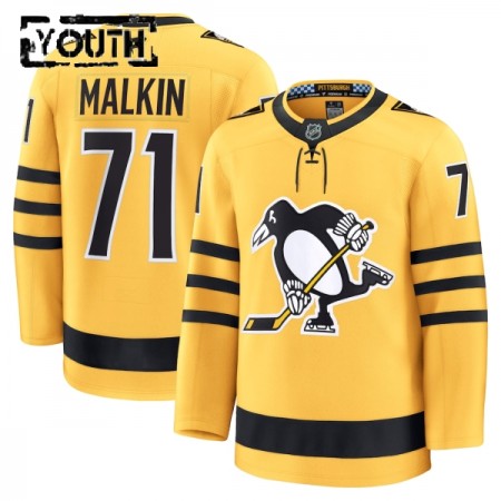 Maillot de Hockey Pittsburgh Penguins Fanatics Premium Evgeni Malkin 2025-26 Gold Troisième - Enfant