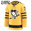 Maillot de Hockey Pittsburgh Penguins Fanatics Premium Evgeni Malkin 2025-26 Gold Troisième - Enfant
