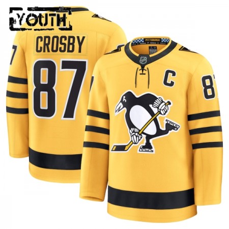 Maillot de Hockey Pittsburgh Penguins Fanatics Premium Sidney Crosby 2025-26 Gold Troisième - Enfant