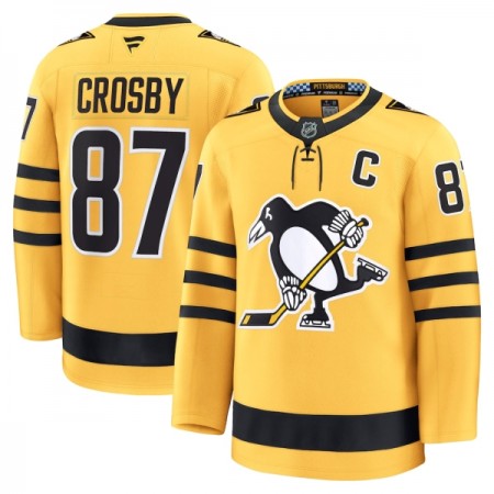 Maillot de Hockey Pittsburgh Penguins Fanatics Premium Sidney Crosby 2025-26 Gold Troisième - Homme