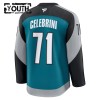 Maillot de Hockey San Jose Sharks Fanatics Premium Macklin Celebrini 2025-26 Teal Troisième - Enfant
