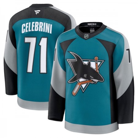 Maillot de Hockey San Jose Sharks Fanatics Premium Macklin Celebrini 2025-26 Teal Troisième - Homme Maillot de Hockey San Jose Sharks Fanatics Premium Macklin Celebrini 2025-26 Teal Troisième - Homme