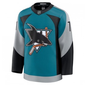 Maillot de Hockey San Jose Sharks Fanatics Premium Macklin Celebrini 2025-26 Teal Troisième - Homme