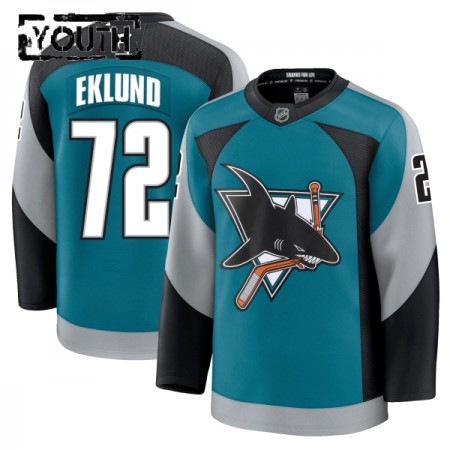Maillot de Hockey San Jose Sharks Fanatics Premium William Eklund 2025-26 Teal Troisième - Enfant