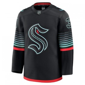 Maillot de Hockey Seattle Kraken Fanatics Premium Philipp Grubauer 2025-26 Noir Troisième - Homme