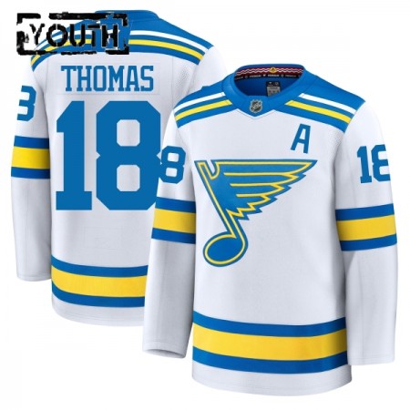 Maillot de Hockey St. Louis Blues Fanatics Premium Robert Thomas 2025-26 Blanc Extérieur - Enfant