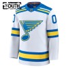 Maillot de Hockey St. Louis Blues Personnaliser Fanatics Premium 2025-26 Blanc Extérieur - Enfant