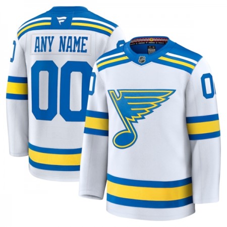 Maillot de Hockey St. Louis Blues Personnaliser Fanatics Premium 2025-26 Blanc Extérieur - Homme Maillot de Hockey St. Louis Blues Personnaliser Fanatics Premium 2025-26 Blanc Extérieur - Homme