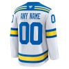 Maillot de Hockey St. Louis Blues Personnaliser Fanatics Premium 2025-26 Blanc Extérieur - Homme