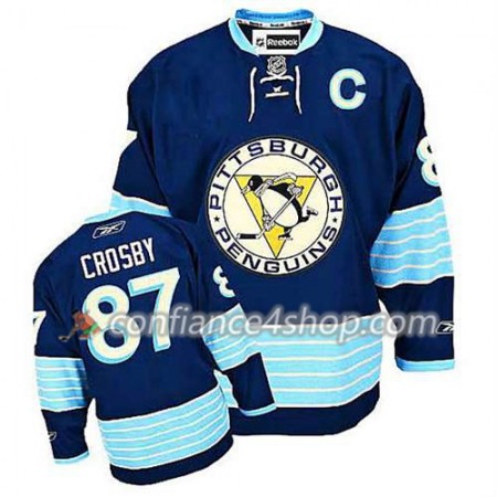 Reebok Maillot de Hockey Pittsburgh Penguins Sidney Crosby #87 Bleu Third 2016 Stanley Cup - Homme