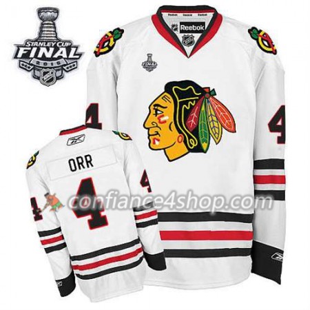Maillot de Hockey Chicago Blackhawks Bobby Orr #4 Extérieur blanc 2015 Stanley Cup - Homme