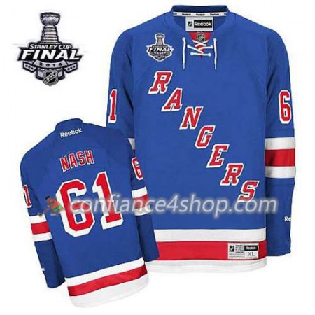 Maillot de Hockey New York Rangers Rick Nash #61 Domicile Bleu royal 2014 Stanley Cup - Homme Maillot de Hockey New York Rangers Rick Nash #61 Domicile Bleu royal 2014 Stanley Cup - Homme