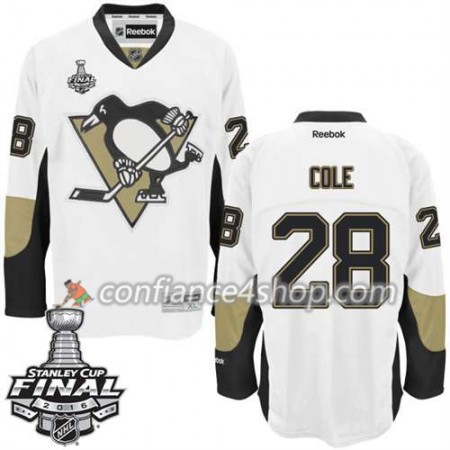 Reebok Maillot de Hockey Pittsburgh Penguins Ian Cole #28 blanc Extérieur 2016 Stanley Cup - Homme