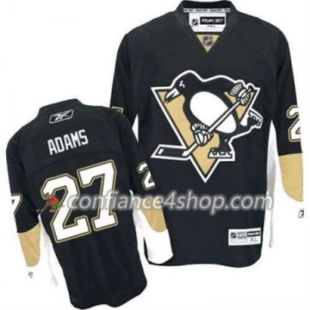 Reebok Maillot de Hockey Pittsburgh Penguins Craig Adams 27 Noir Domicile - Homme