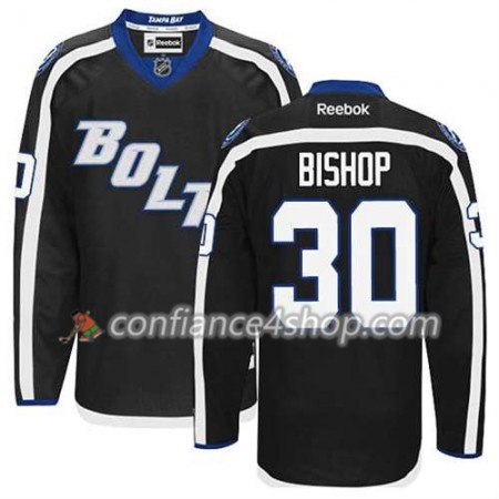 Reebok Maillot de Hockey Tampa Bay Lightning Ben Bishop #30 Third Noir - Homme