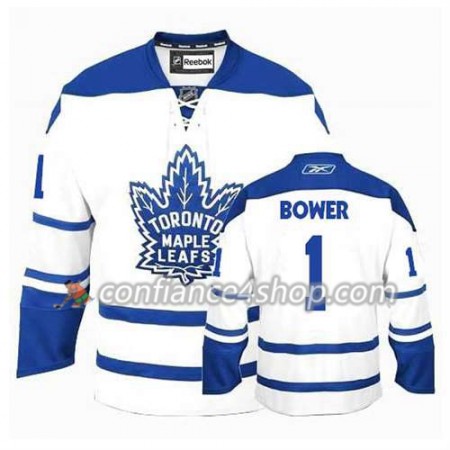 Reebok Maillot de Hockey Toronto Maple Leafs Johnny Bower #1 Third blanc - Homme
