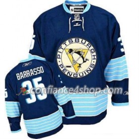 Reebok Maillot de Hockey Pittsburgh Penguins Tom Barrasso 35 Bleu marin Third Vintage - Homme