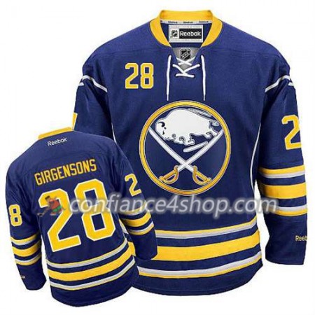 Reebok Maillot de Hockey Buffalo Sabres Zemgus Girgensons #28 Domicile Bleu marin - Homme
