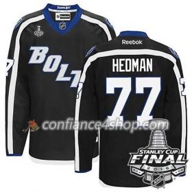 Reebok Maillot de Hockey Tampa Bay Lightning Victor Hedman #77 Noir Third 2016 Stanley Cup - Homme
