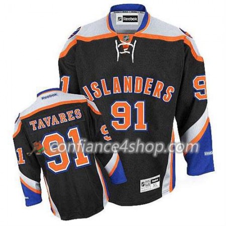 Reebok Maillot de Hockey New York Islanders John Tavares #91 Third Noir - Homme