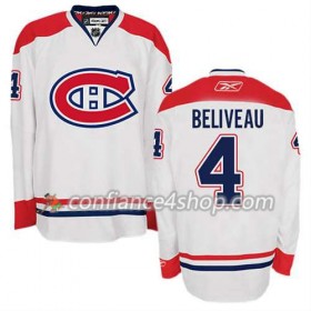 Reebok Maillot de Hockey Montreal Canadiens Jean Beliveau #4 Extérieur blanc - Homme