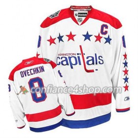 Reebok Maillot de Hockey Washington Capitals Alex Ovechkin #8 Third blanc - Homme
