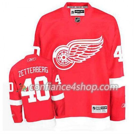 Reebok Maillot de Hockey Detroit Red Wings Henrik Zetterberg #40 Domicile rouge - Homme
