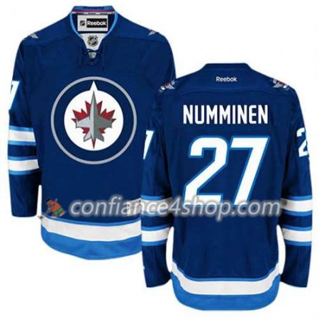 Reebok Maillot de Hockey Winnipeg Jets Teppo Numminen #27 Domicile Bleu marin - Homme